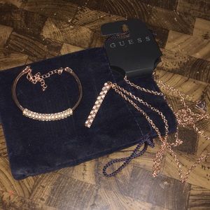 Rose Gold Necklace and matching bracelet